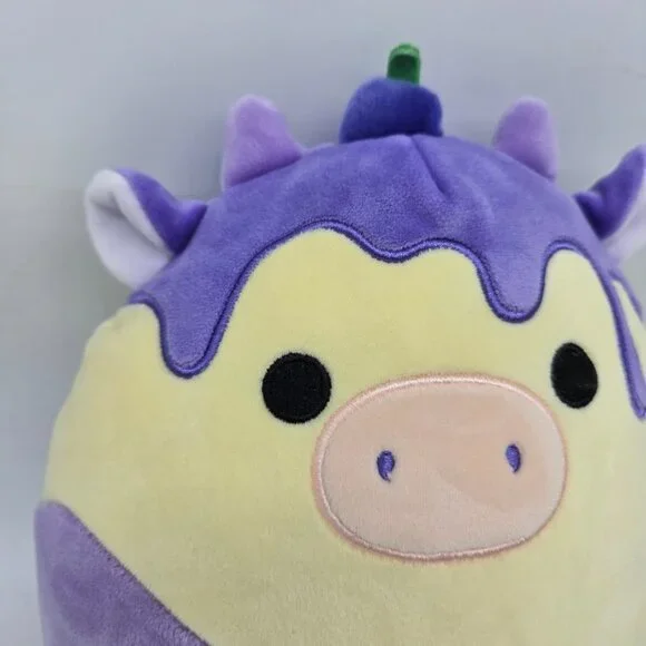 Squishmallows 8" Benito the Blueberry Dessert Cow Stuffed Plush Farm 2023 - Picture 2 of 9